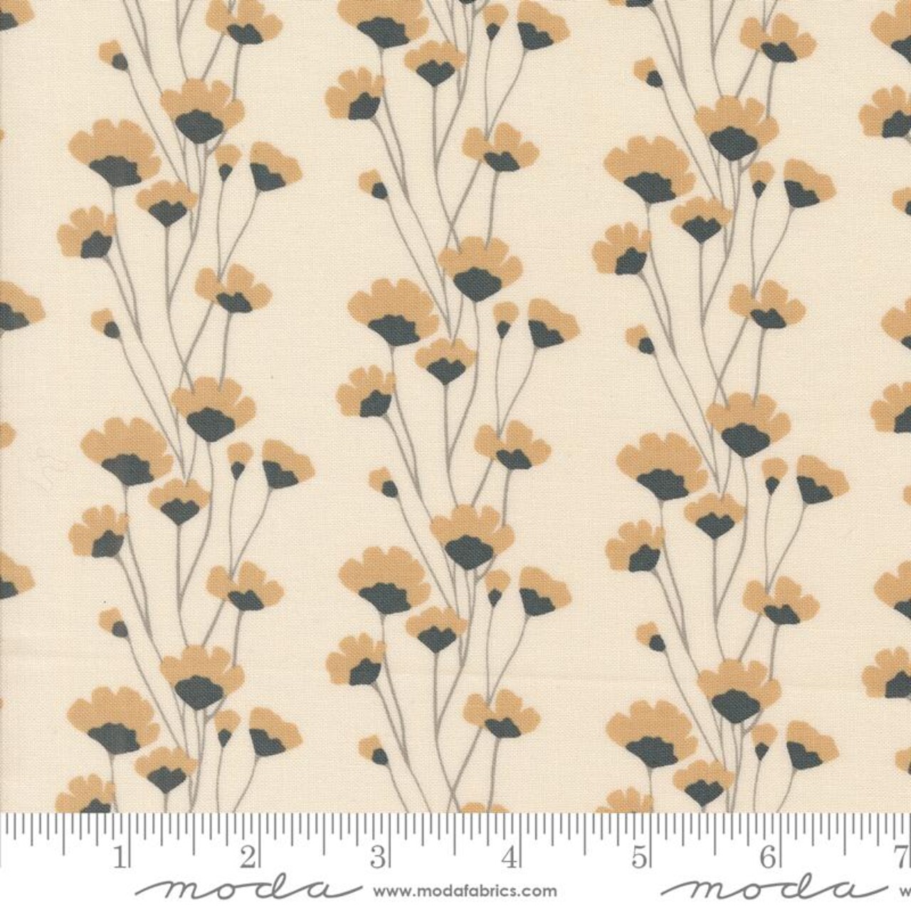 Fabric Moda Eggshell Overcast Flower Chains Rainier by the Quarter Yard 38142-28